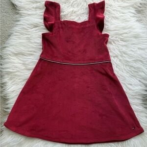 Tommy Hilfiger Girl Flutter Sleeve Fit And Flare Dress Deep Sea Rose XP 4-5T